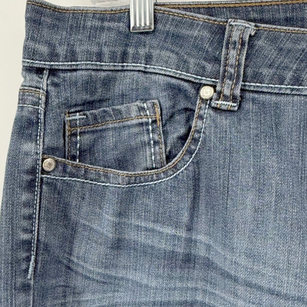 Luciano Dante Blue Denim Jeans Womens 13/14 Embellished Pockets - Picture 3 of 13